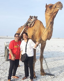Satisfied family trip client